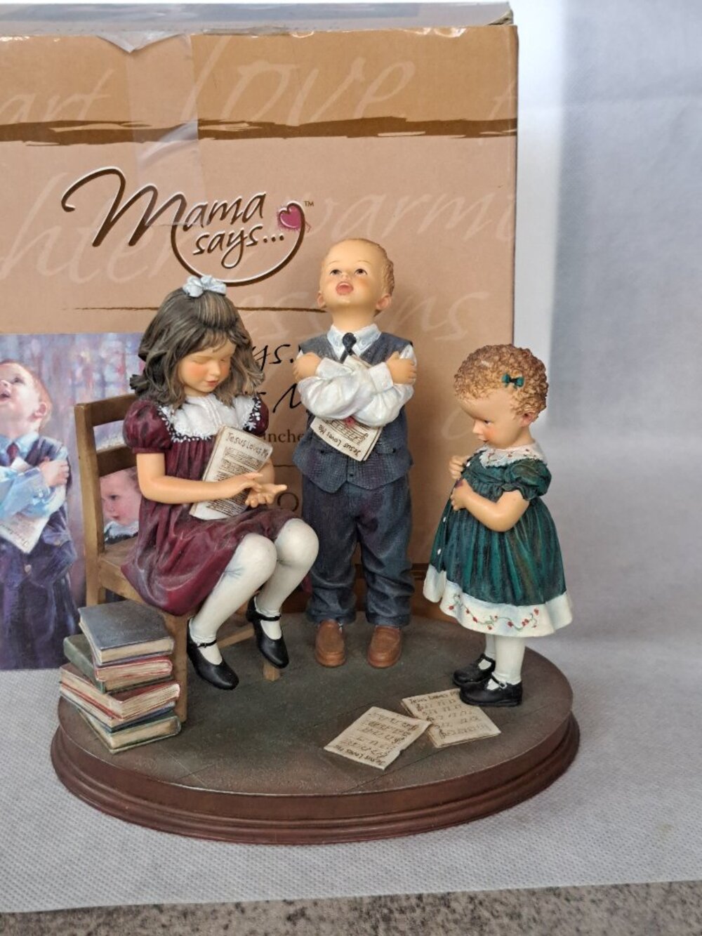 Demdaco Mama Says... "Jesus Loves Me" Figurine by Kathy Andrews Fincher 2003